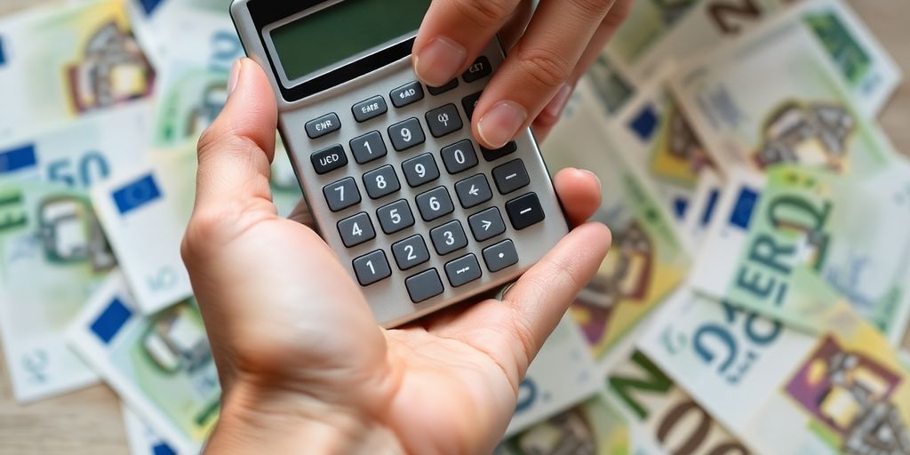 Coût formation PNL : calculatrice et argent.